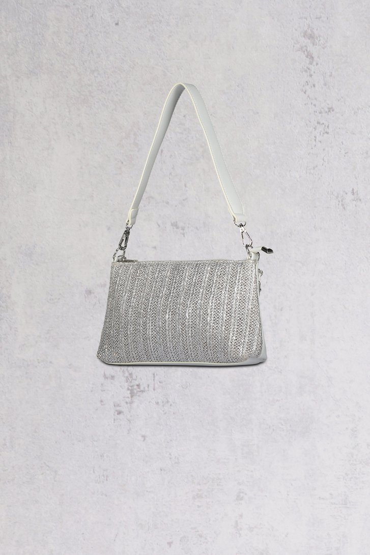 Sac blanc avec finition tressée argentée de Bulaggi pour Femmes