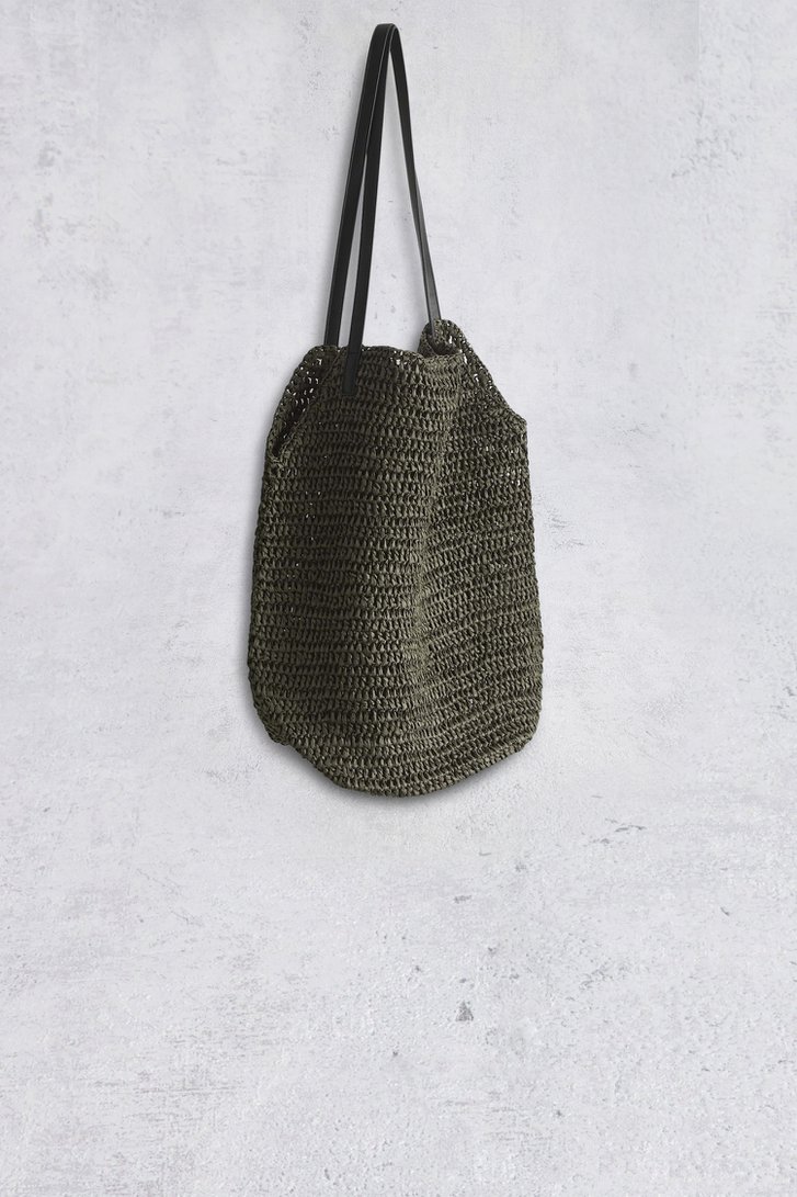 Détail de Sac cabas tressé vert olive de Opus pour Femmes