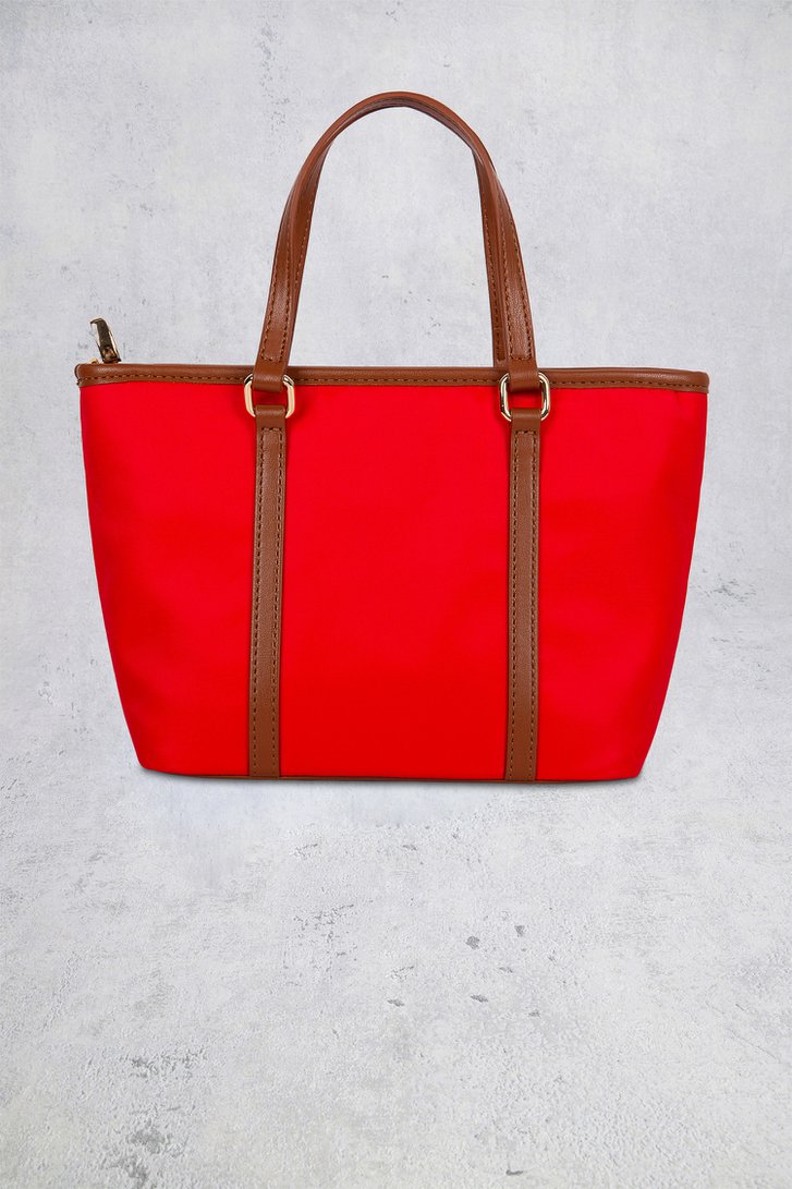 Le dos de Sac porté épaule rouge avec détails bruns  de Laurent David pour Femmes