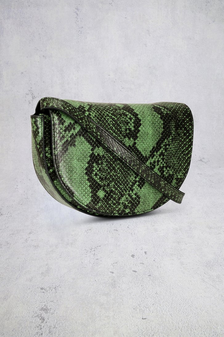 Achterkant van Schoudertas met groene animal print door Louise voor Dames