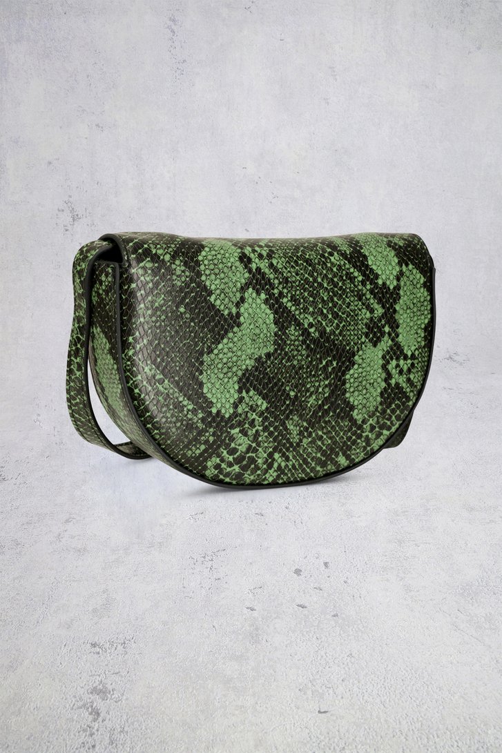 Detail van Schoudertas met groene animal print door Louise voor Dames