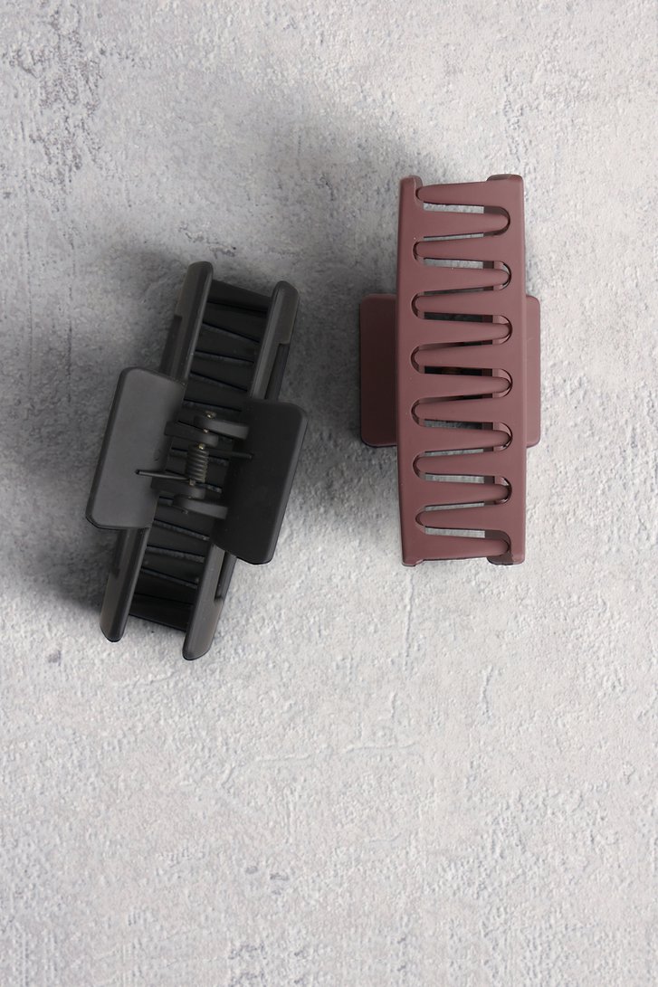 Photo produit 1 de Set de 2 pinces à cheveux – Noir et violet de Liberty Island pour Femmes