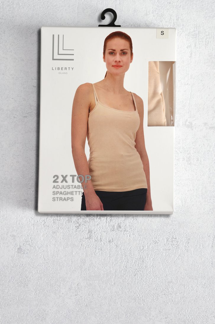 Photo produit 1 de Set de tops beiges à bretelles réglables de Liberty Island pour Femmes