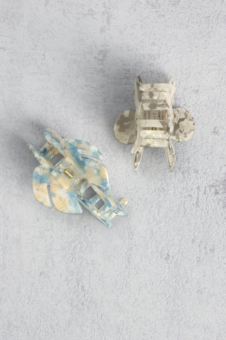 Productfoto 1 van Set van 2 haarspelden - beige en blauw door Liberty Island voor Dames