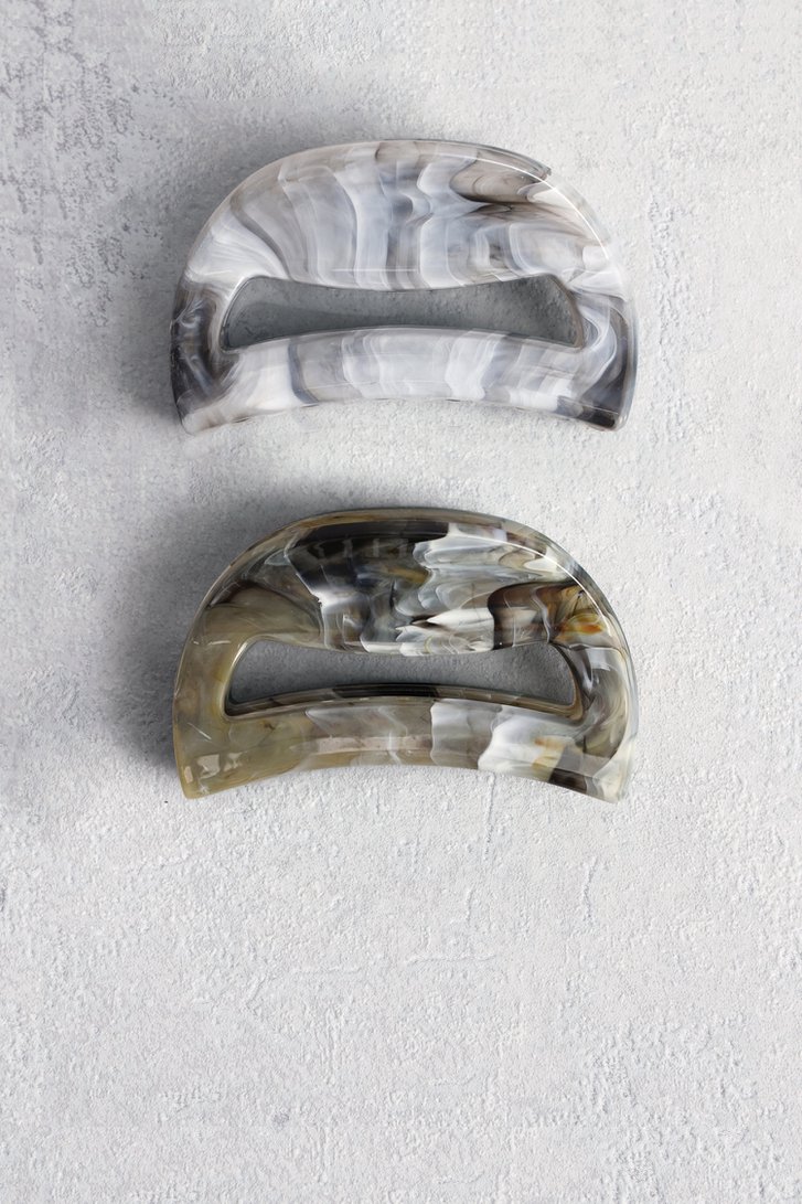 Voorkant van Set van 2 haarspelden - Grijs en groen door Liberty Island voor Dames