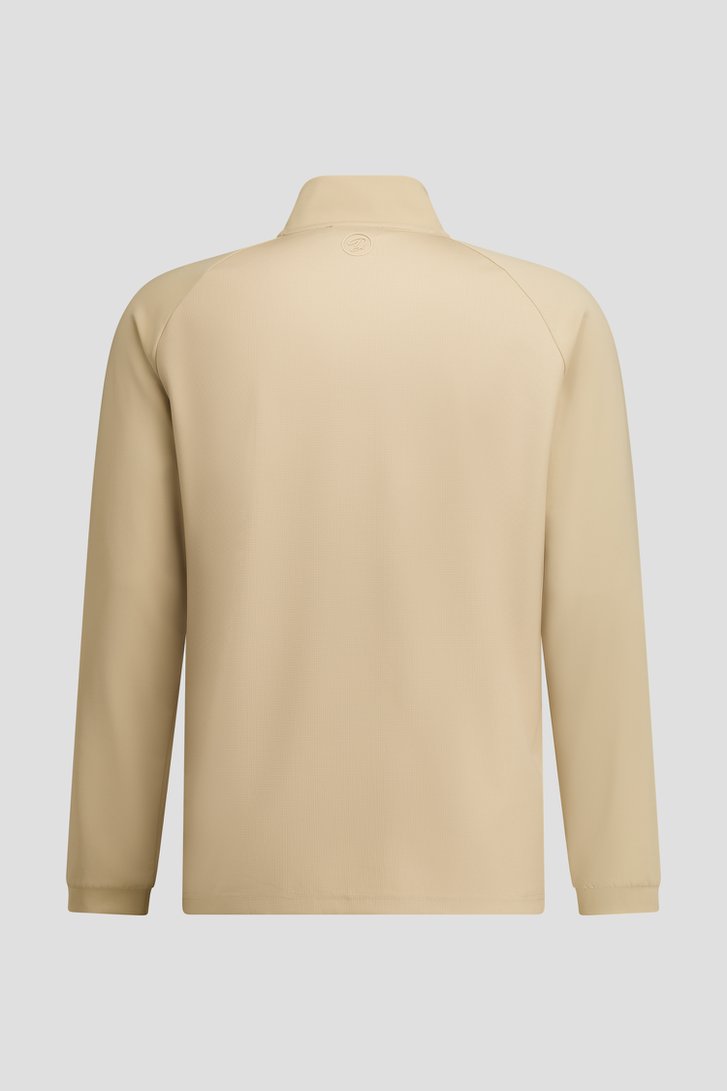 Photo produit 2 de Shirt de golf beige avec courte fermeture zippée de Dansaert Golf Club pour Hommes