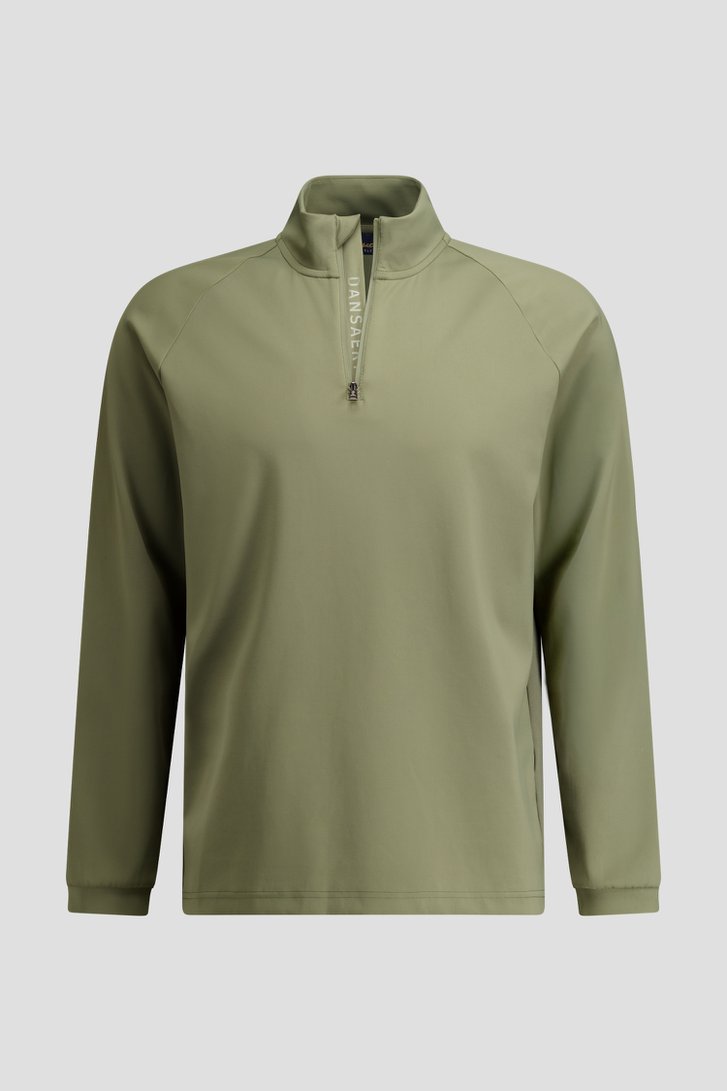 Photo produit 1 de Shirt de golf vert avec courte fermeture zippée de Dansaert Golf Club pour Hommes