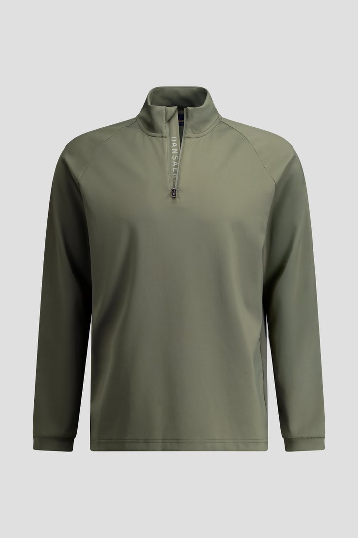 Photo produit 3 de Shirt de golf vert avec courte fermeture zippée de Dansaert Golf Club pour Hommes