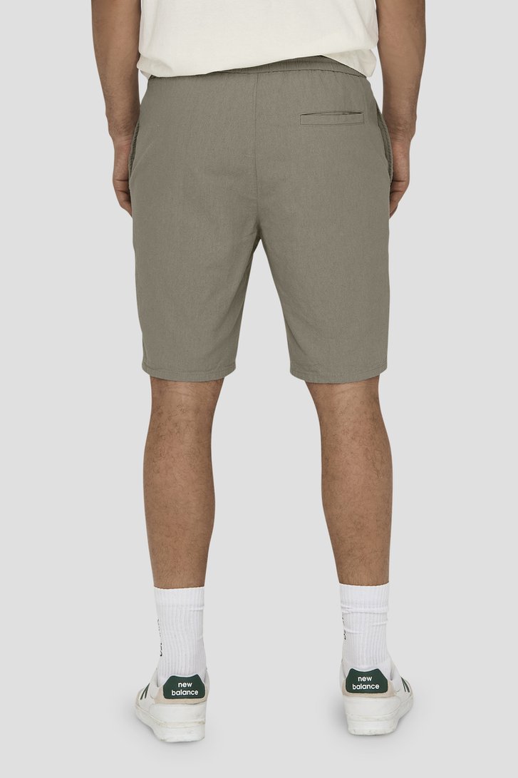 Short beige-gris avec taille élastique de ONLY & SONS pour Hommes