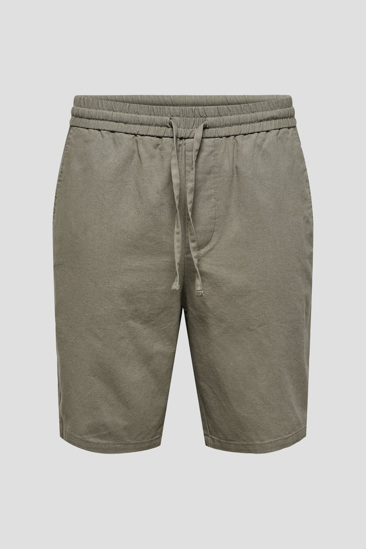 Short beige-gris avec taille élastique de ONLY & SONS pour Hommes