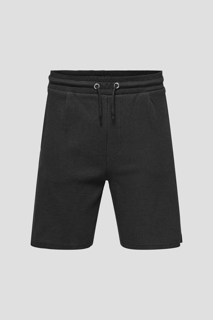 Short en tricot texturé noir de ONLY & SONS pour Hommes