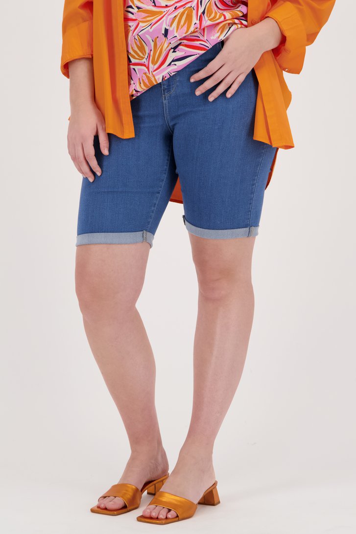 Short jean bleu avec stretch de Only Carmakoma pour Femmes