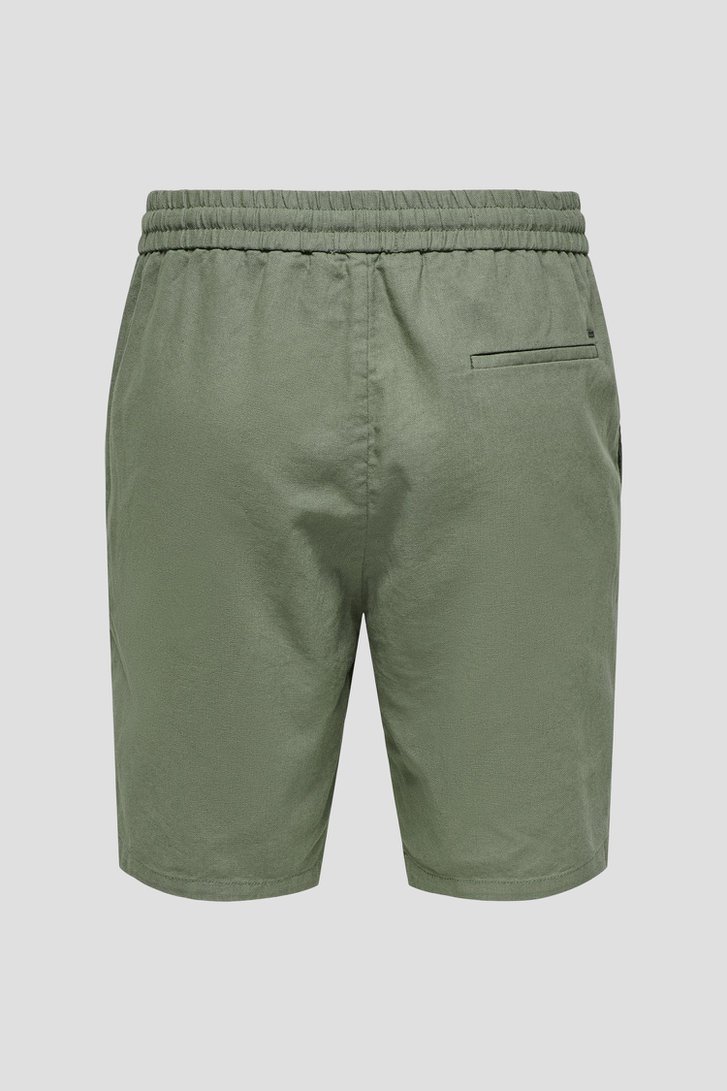Short kaki avec taille élastique de ONLY & SONS pour Hommes