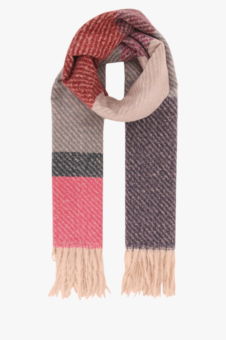 Sjaal met diverse kleurvlakken en franjes van Liberty Island voor Dames