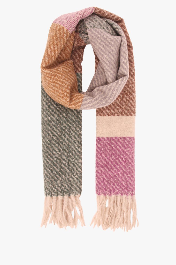 Sjaal met kleurvlakken en franjes van Liberty Island voor Dames