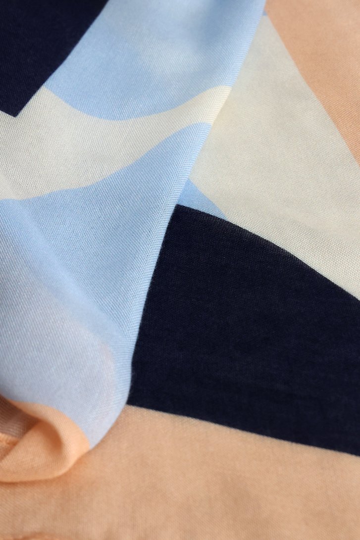 Productfoto 1 van Sjaaltje met beige-blauwe grafische print door Liberty Island voor Dames