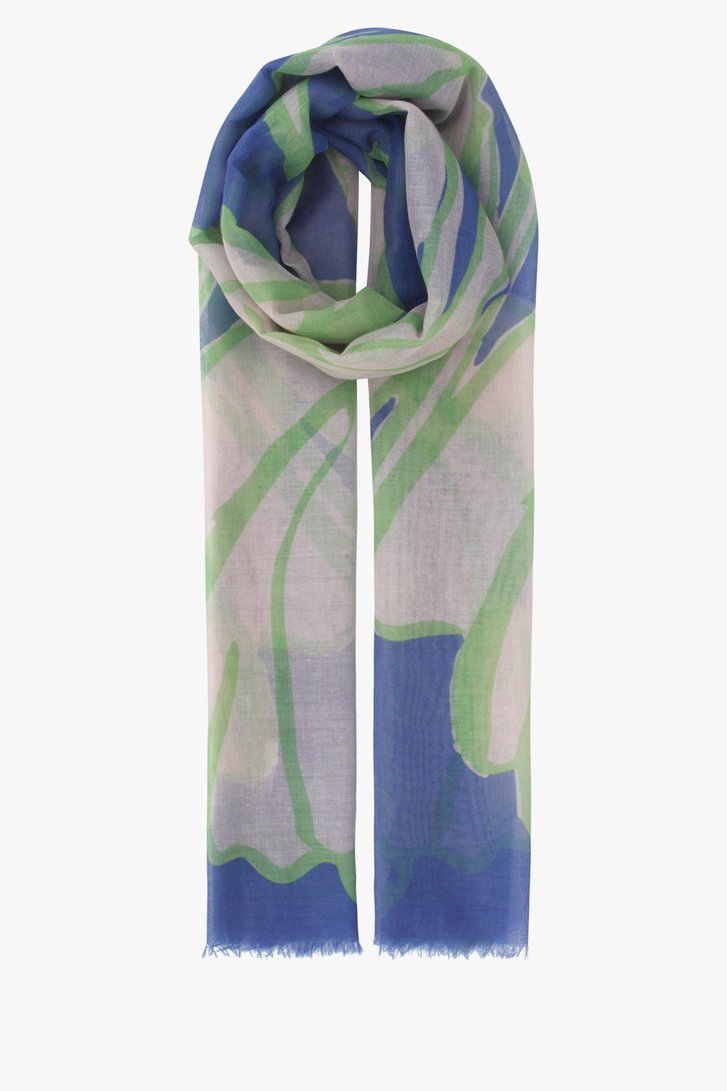 Sjaaltje met groen-blauwe print van Liberty Island voor Dames