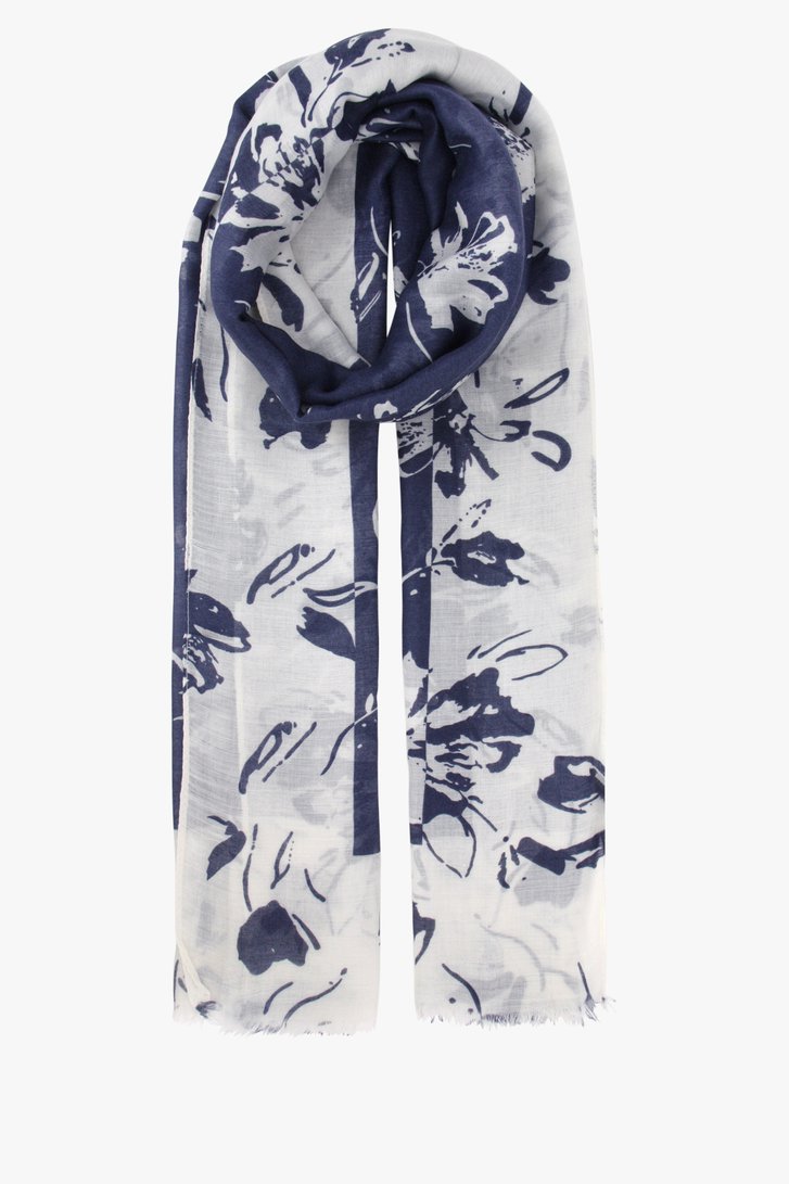 Sjaaltje met print in blauw en ecru van Liberty Island voor Dames