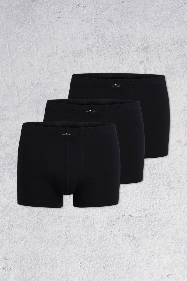 Slips noirs – Trunk pants – Set de 3 de Tom Tailor pour Hommes
