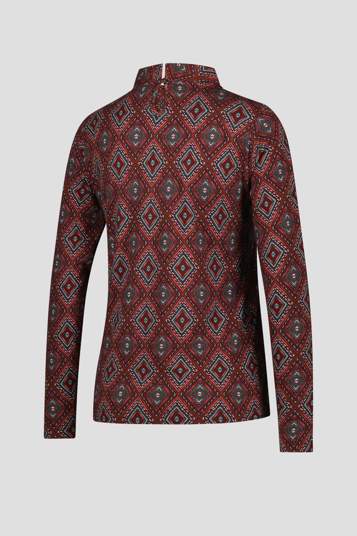 Sous-pull brun rouge avec motif à carreaux de Liberty Loving nature pour Femmes