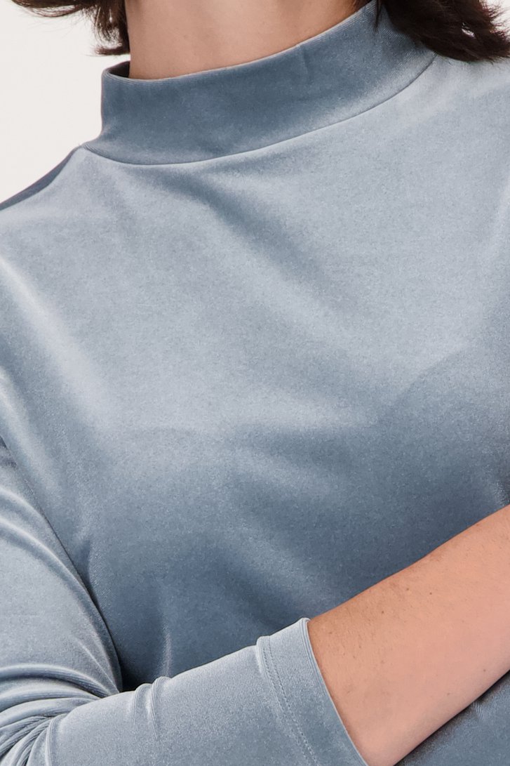 Sous-pull en velours gris-bleu de D'Auvry pour Femmes