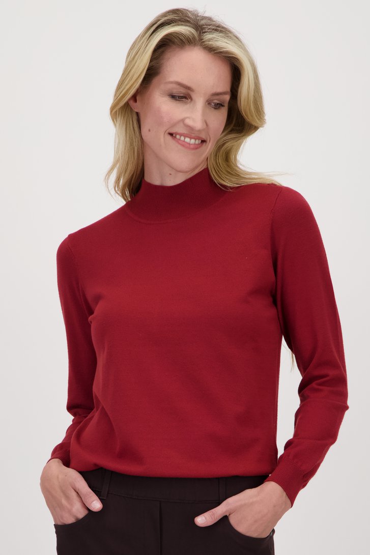 Sous-pull rouge foncé de Claude Arielle pour Femmes