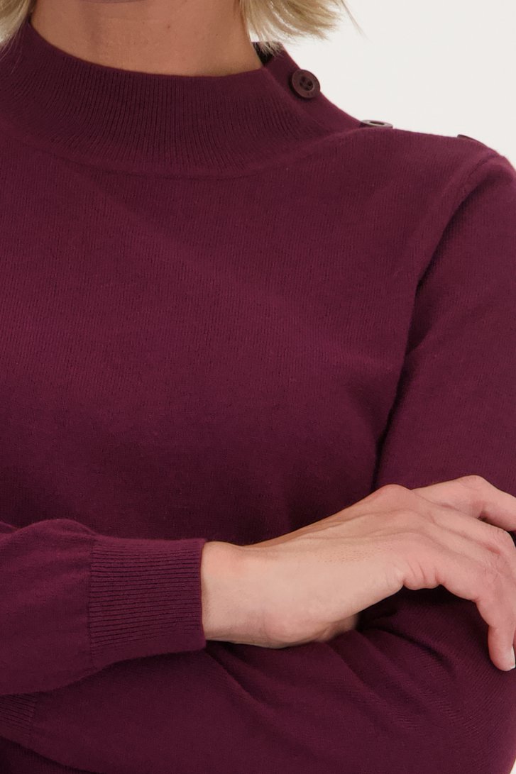 Sous-pull rouge vin de Claude Arielle pour Femmes