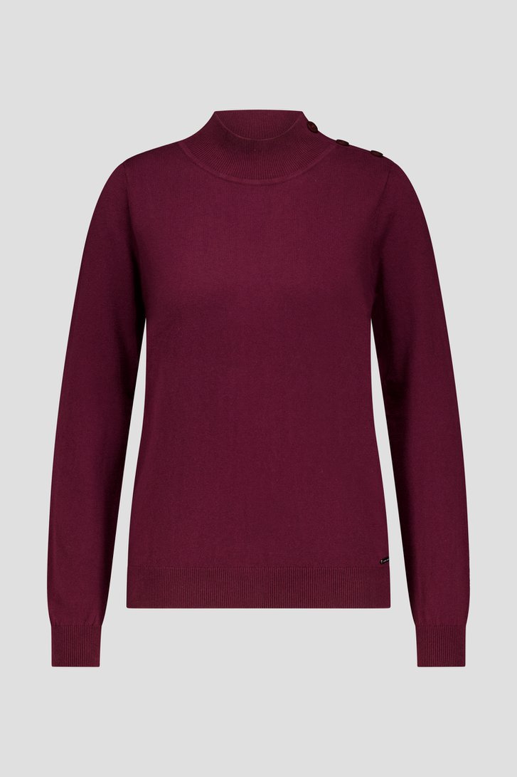 Sous-pull rouge vin de Claude Arielle pour Femmes