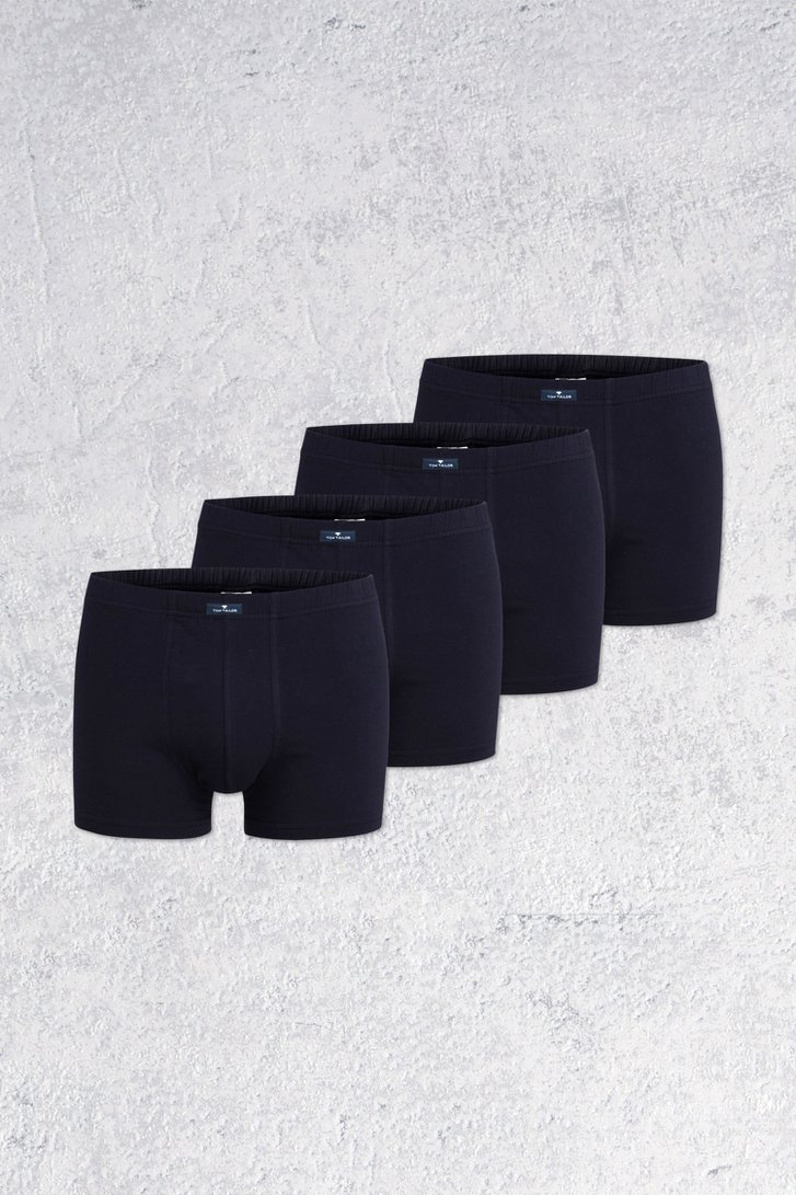 Le devant de Sous-vêtements bleu – Trunk pants – Set de 4 de Tom Tailor pour Hommes