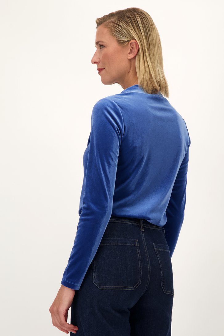 Souspull in blauw velvet van D'Auvry voor Dames