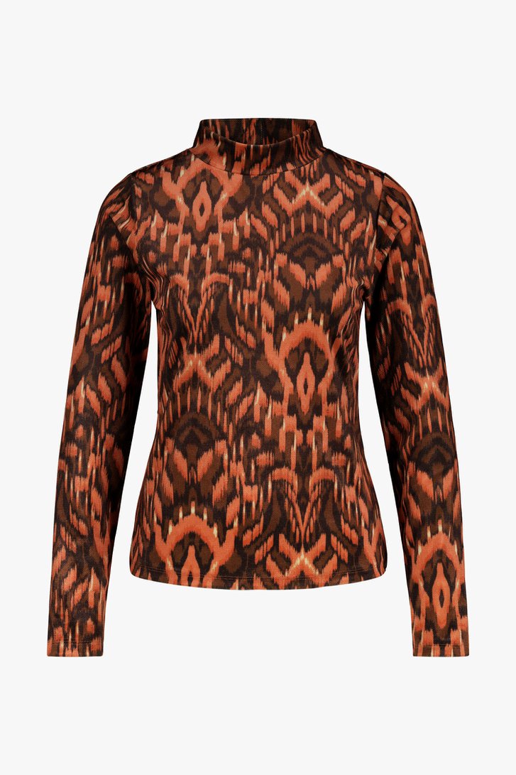 Souspull met oranje-bruine print van Louise voor Dames