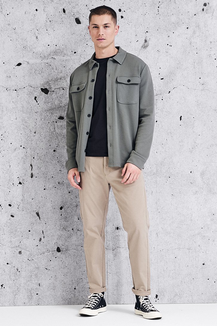 Le devant de Surchemise texturée verte de Only & Sons pour Hommes