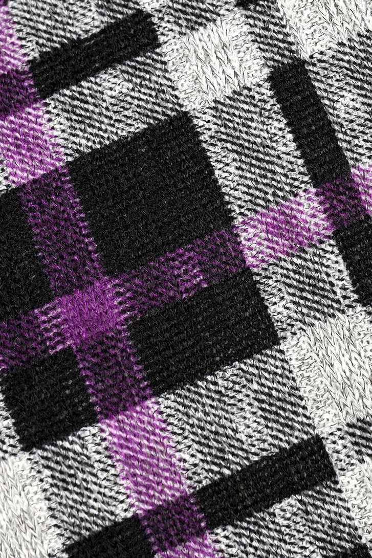 T-shirt à carreaux en gris et violet de Bicalla pour Femmes