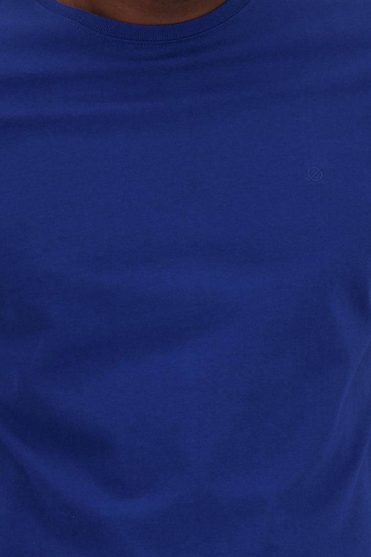 Détail de T-shirt à col rond bleu foncé de Liberty Island pour Hommes