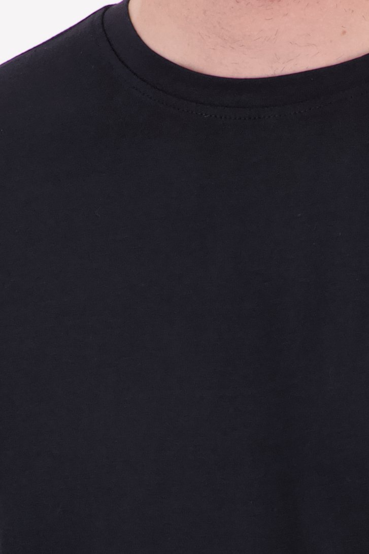 T-shirt à col rond noir de Ravøtt pour Hommes