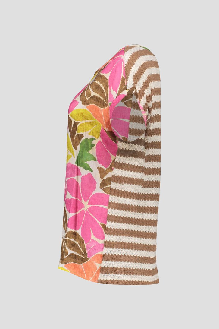 Photo produit 2 de T-shirt à imprimé floral coloré de Geisha pour Femmes