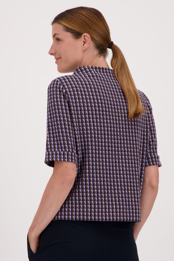 T-shirt à imprimé violet-brun de Opus pour Femmes