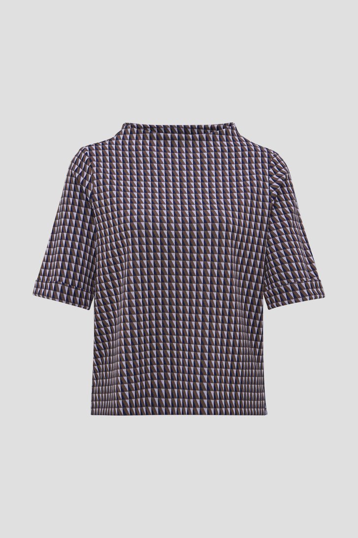 T-shirt à imprimé violet-brun de Opus pour Femmes
