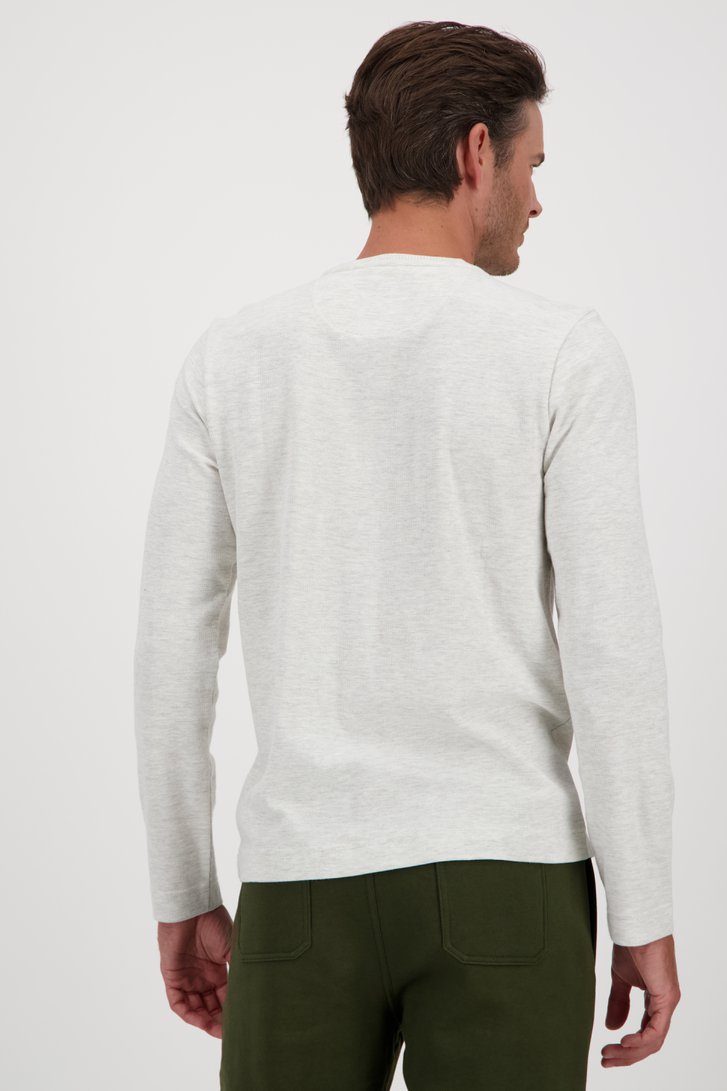 T-shirt à manches longues gris-beige de Ravøtt pour Hommes