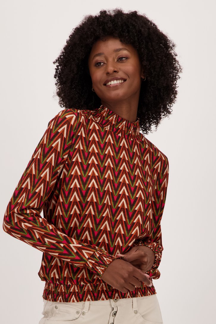 T-shirt à motif graphique multicolore de Geisha pour Femmes