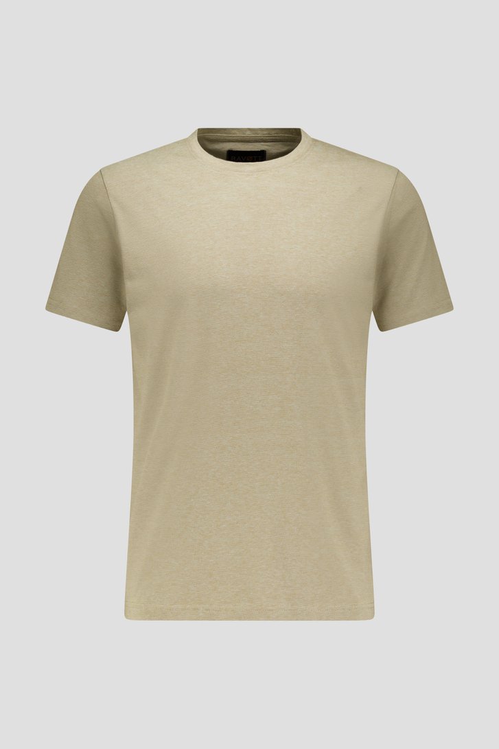 Photo produit 1 de T-shirt à rayures beige de Ravøtt pour Hommes