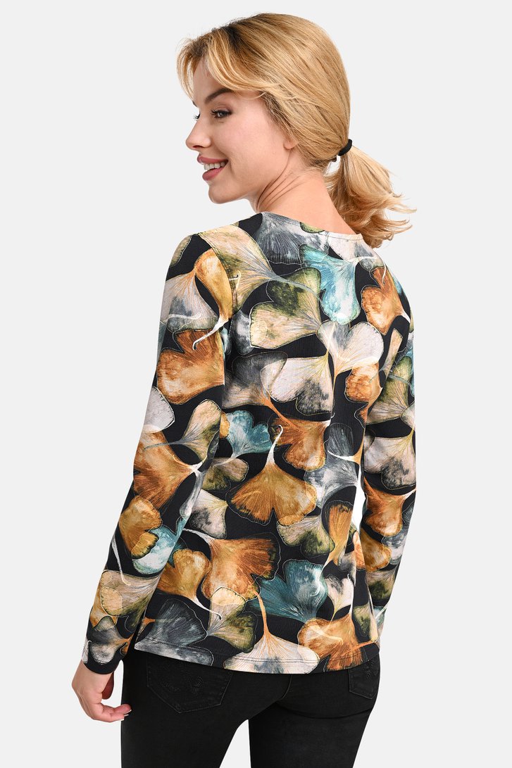 T-shirt avec imprimé feuillage de Bicalla pour Femmes