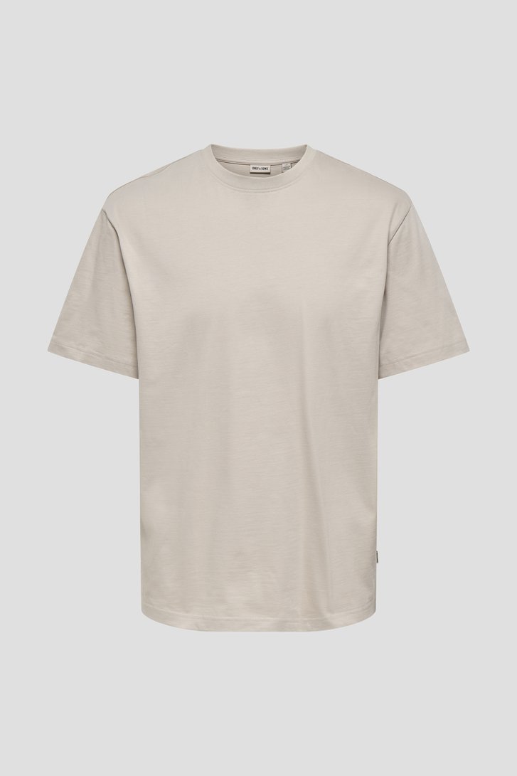 Photo produit 1 de T-shirt beige à col rond de Only & Sons pour Hommes