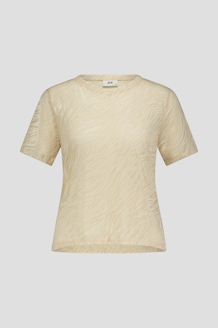 Photo produit 1 de T-shirt beige à motif zébré de JDY pour Femmes