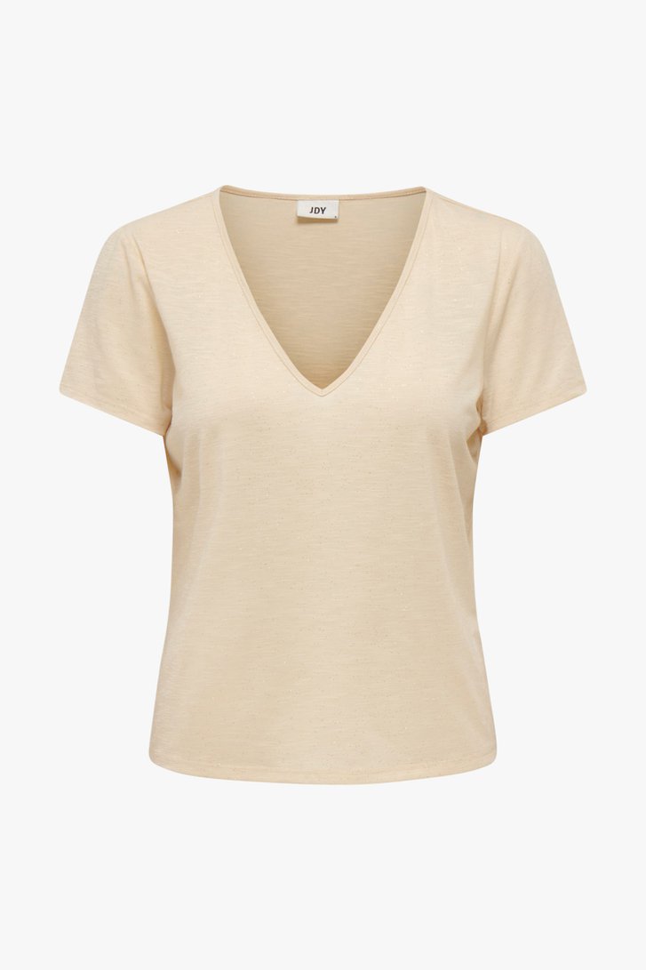 T-shirt beige, brillant   de JDY pour Femmes
