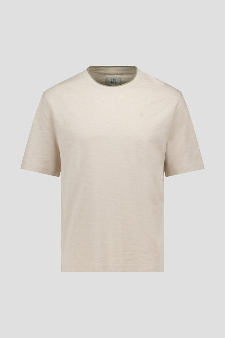 T-shirt beige clair de Casual Five pour Hommes