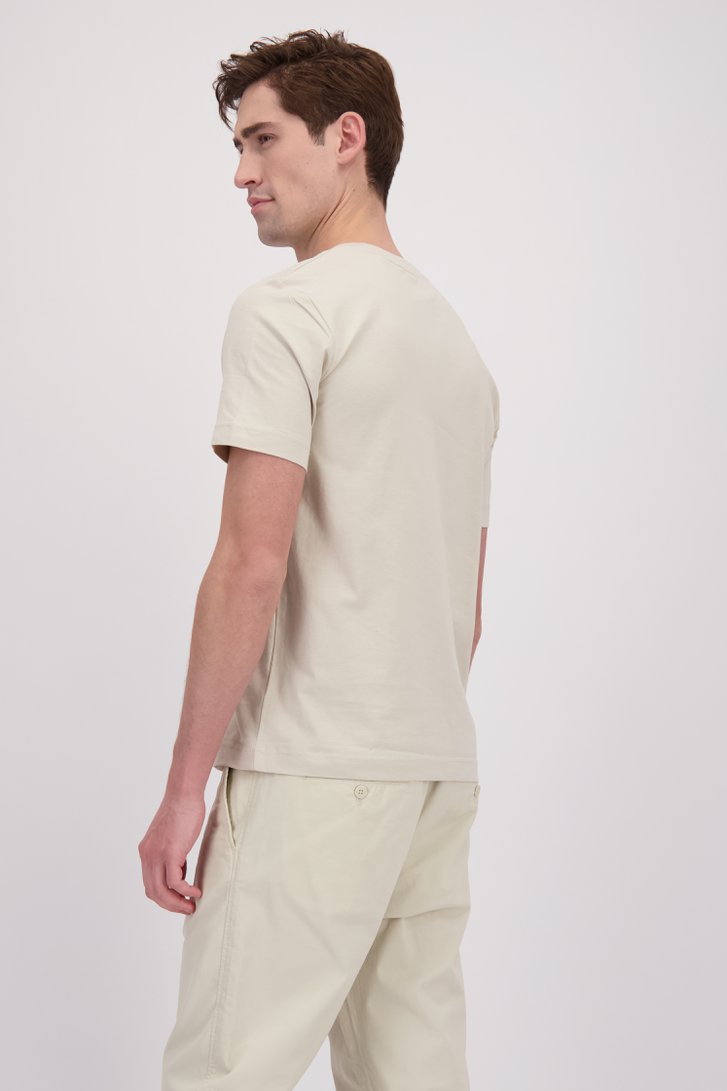 Le dos de T-shirt beige en coton de Marc O'Polo pour Hommes