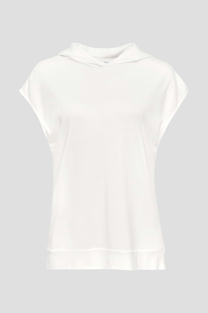 T-shirt blanc à capuche de Opus pour Femmes