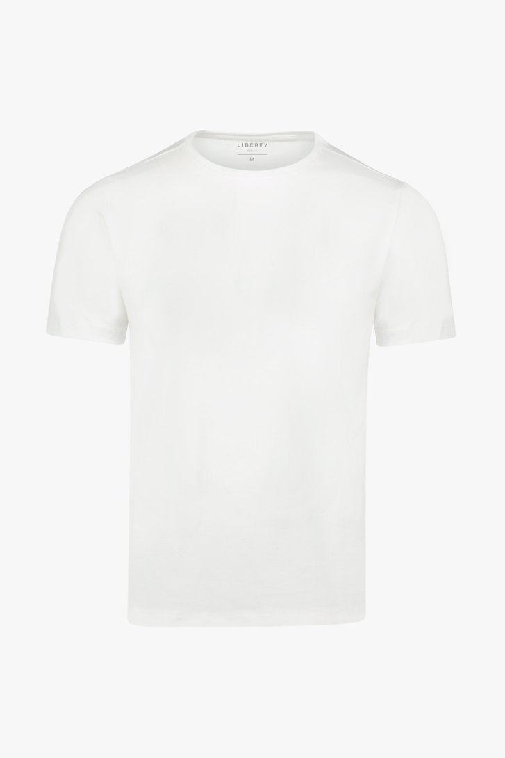 T-shirt blanc à col rond de Liberty Island pour Hommes