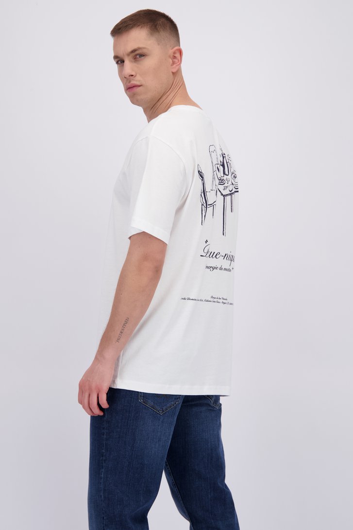 Le dos de T-shirt blanc à col rond de Only & Sons pour Hommes